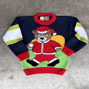 Peruvian Fashions Children's Alpaca Wool Hand Knitted Sweater Christmas Size 4